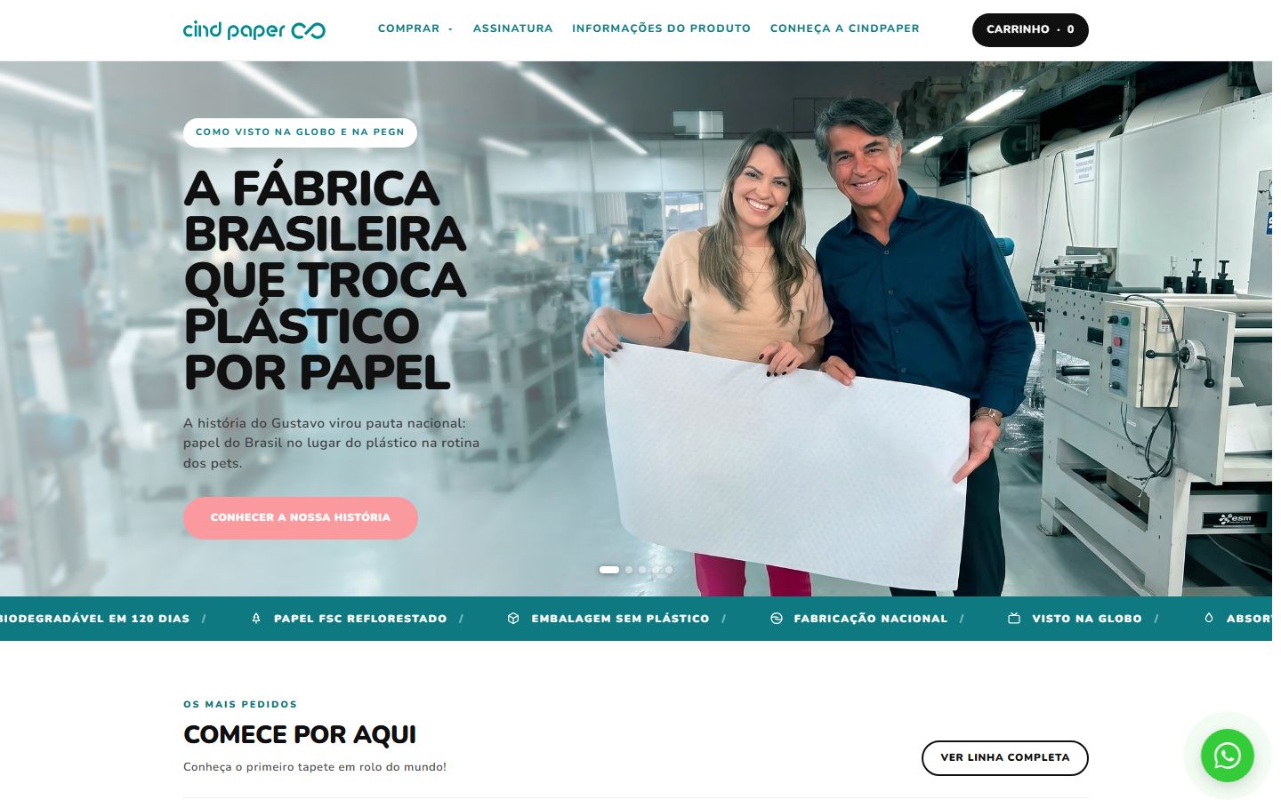 Abertura da p&aacute;gina da CindPaper